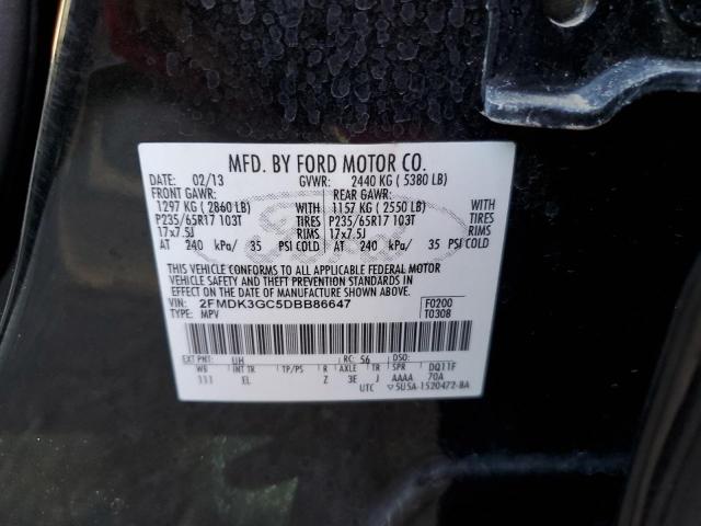 Photo 10 from auction – 2013 FORD EDGE SE with VIN 2FMDK3GC5DBB86647