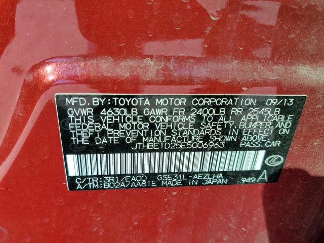 Photo 10 from auction – 2014 LEXUS IS 350 with VIN JTHBE1D25E5006963