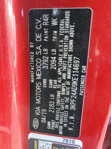 Photo 10 from auction – 2019 KIA FORTE FE with VIN 3KPF24AD9KE114697