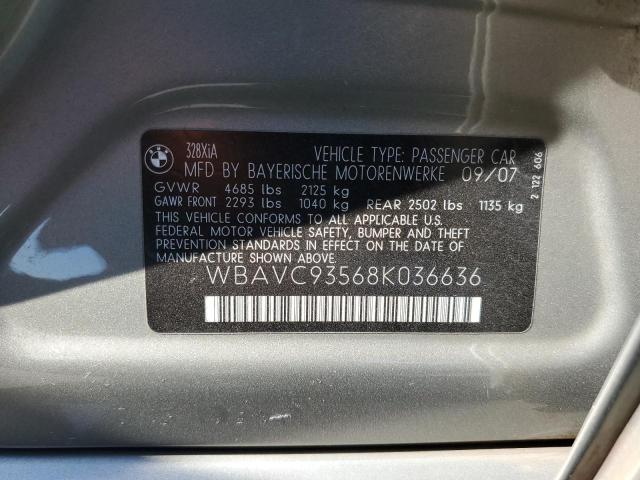 Photo 10 from auction – 2008 BMW 328 XI with VIN WBAVC93568K036636