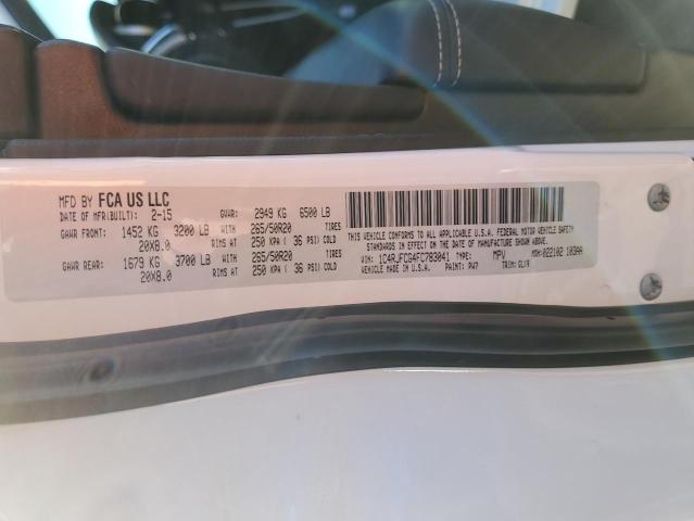 Photo 10 from auction – 2015 JEEP GRAND CHER with VIN 1C4RJFCG4FC783041