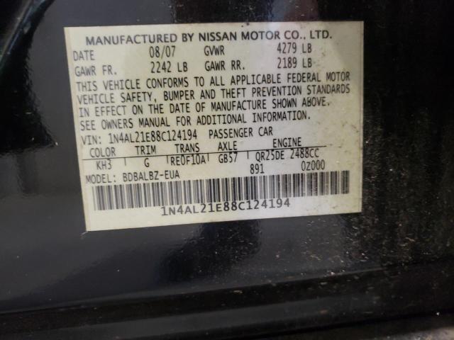 Photo 10 from auction – 2008 NISSAN ALTIMA 2.5 with VIN 1N4AL21E88C124194