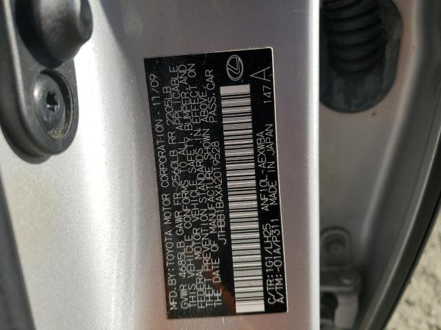 Photo 10 from auction – 2010 LEXUS HS 250H with VIN JTHBB1BAXA2019528