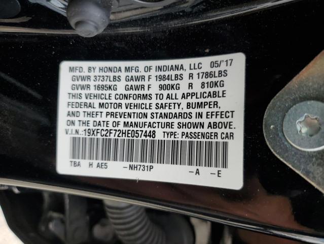 Photo 10 from auction – 2017 HONDA CIVIC EX with VIN 19XFC2F72HE057448
