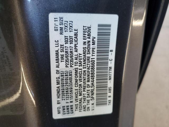 Photo 10 from auction – 2011 HONDA ODYSSEY EX with VIN 5FNRL5H44BB086601