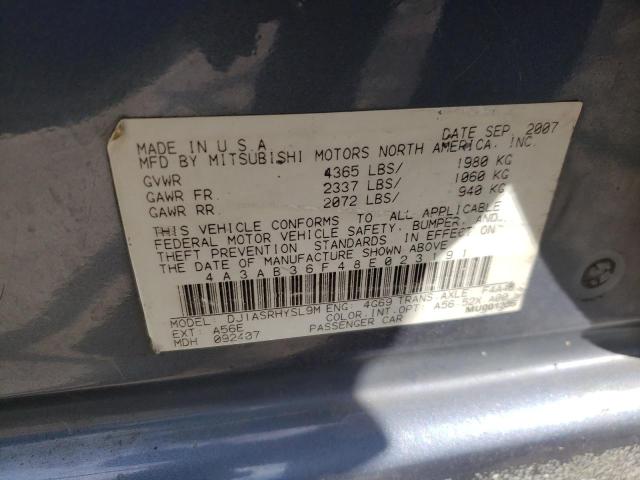 Photo 10 from auction – 2008 MITSUBISHI GALANT ES with VIN 4A3AB36F48E023191