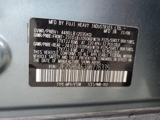 Photo 10 from auction – 2009 SUBARU FORESTER 2 with VIN JF2SH64639H776335