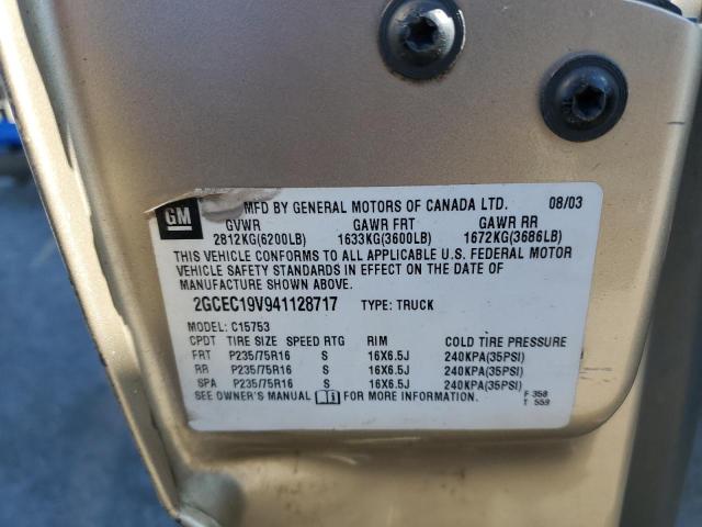 Photo 10 from auction – 2004 CHEVROLET SILVERADO with VIN 2GCEC19V941128717