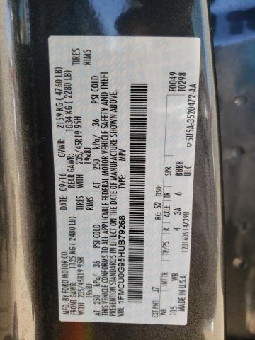 Photo 10 from auction – 2017 FORD ESCAPE SE with VIN 1FMCU0G95HUB79268