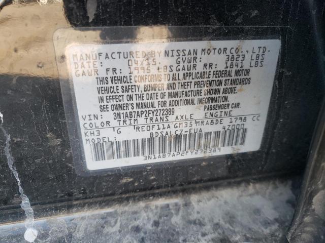 Photo 10 from auction – 2015 NISSAN SENTRA S with VIN 3N1AB7AP2FY272389