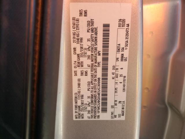 Photo 10 from auction – 2014 FORD ESCAPE SE with VIN 1FMCU9GX4EUC30998