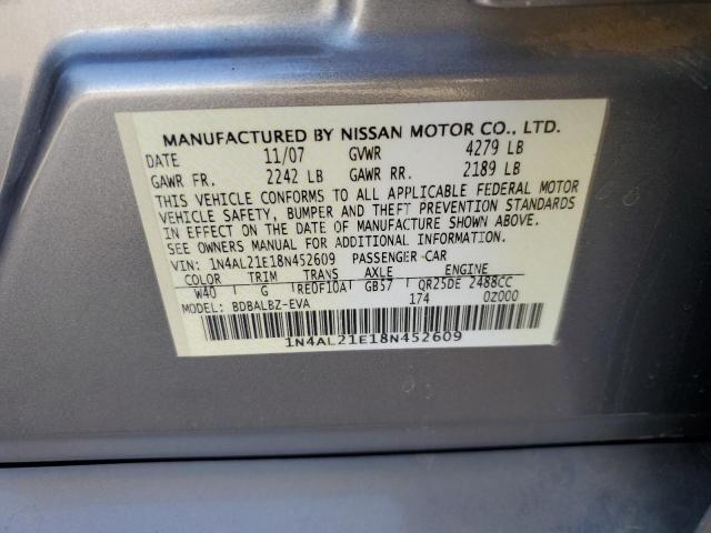 Photo 10 from auction – 2008 NISSAN ALTIMA 2.5 with VIN 1N4AL21E18N452609