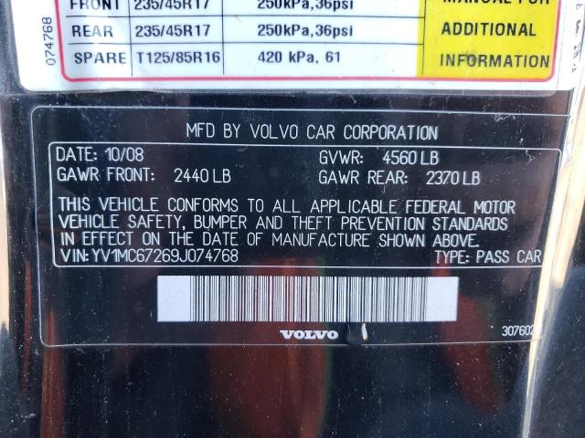 Photo 10 from auction – 2009 VOLVO C70 with VIN YV1MC67269J074768