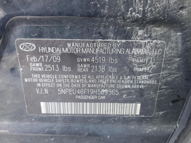 Photo 10 from auction – 2009 HYUNDAI SONATA SE with VIN 5NPEU46F19H569565