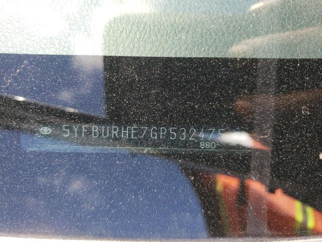 Photo 10 from auction – 2016 TOYOTA COROLLA L with VIN 5YFBURHE7GP532475
