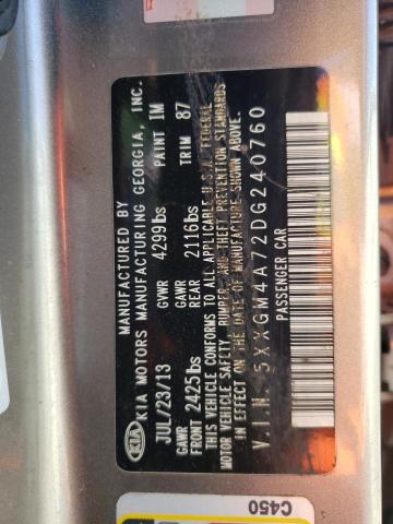 Photo 10 from auction – 2013 KIA OPTIMA LX with VIN 5XXGM4A72DG240760