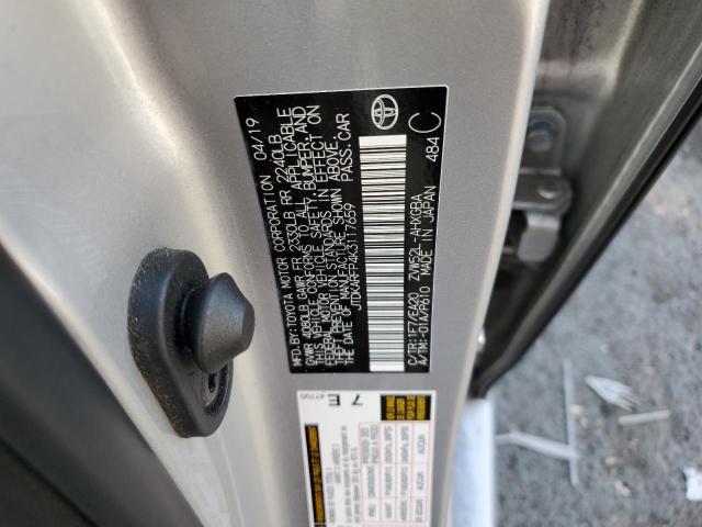 Photo 10 from auction – 2019 TOYOTA PRIUS PRIM with VIN JTDKARFP4K3117659