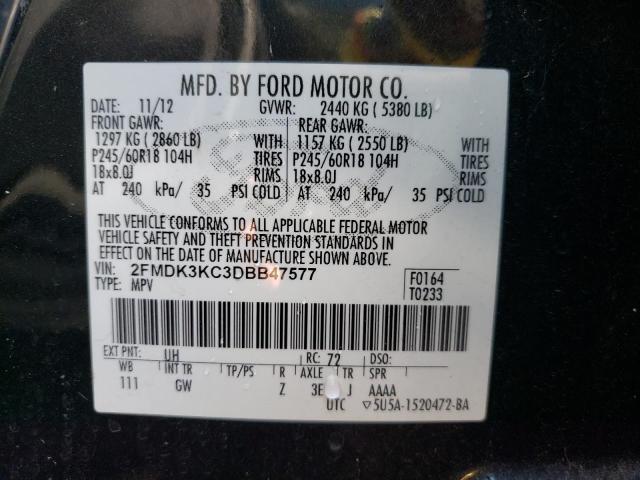 Photo 10 from auction – 2013 FORD EDGE LIMIT with VIN 2FMDK3KC3DBB47577