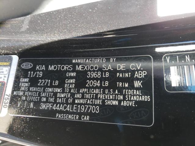 Photo 10 from auction – 2020 KIA FORTE GT with VIN 3KPF44AC4LE197703