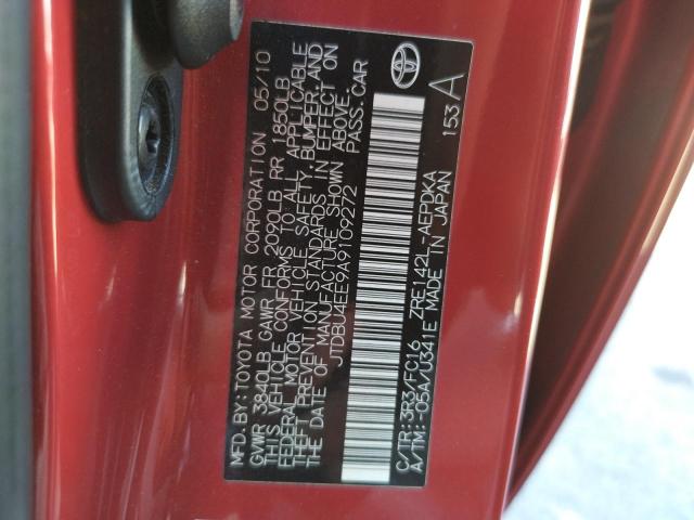 Photo 10 from auction – 2010 TOYOTA COROLLA BA with VIN JTDBU4EE9A9109272