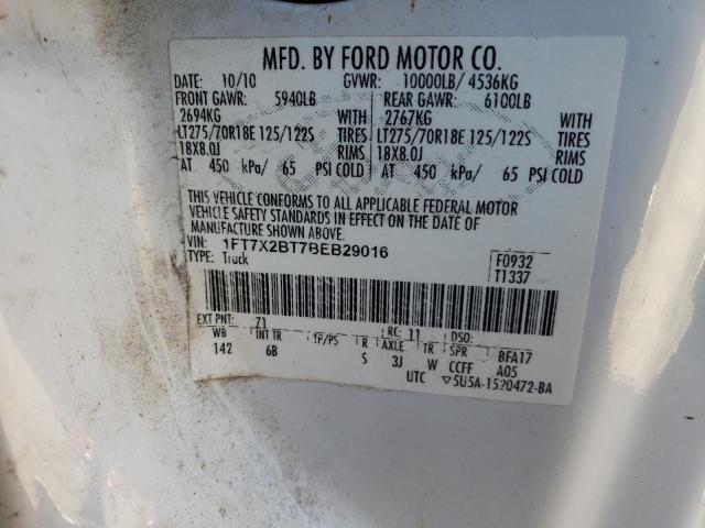 Photo 10 from auction – 2011 FORD F250 SUPER with VIN 1FT7X2BT7BEB29016