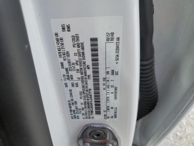 Photo 10 from auction – 2020 FORD ESCAPE SE with VIN 1FMCU0G61LUA47770