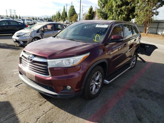 Photo 2 from auction – 2015 TOYOTA HIGHLANDER with VIN 5TDZKRFH9FS061856