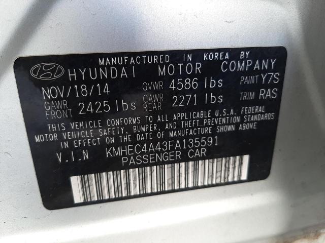 Photo 10 from auction – 2015 HYUNDAI SONATA HYB with VIN KMHEC4A43FA135591