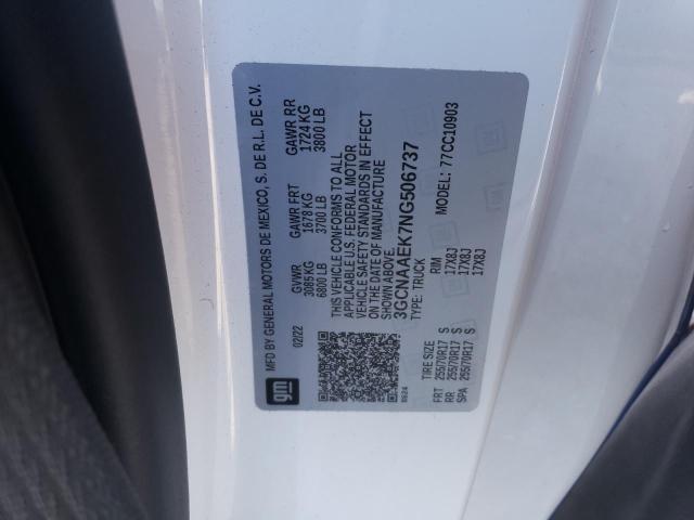 Photo 10 from auction – 2022 CHEVROLET SILVERADO with VIN 3GCNAAEK7NG506737