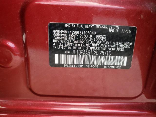 Photo 10 from auction – 2016 SUBARU IMPREZA with VIN JF1GPAA61G8228710