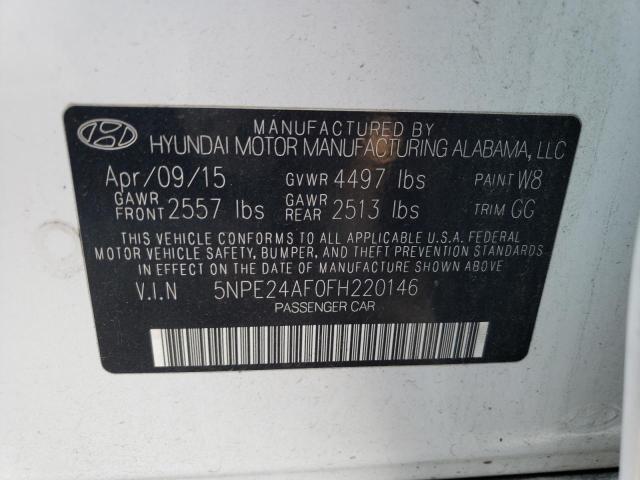 Photo 10 from auction – 2015 HYUNDAI SONATA SE with VIN 5NPE24AF0FH220146