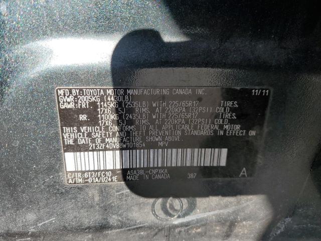 Foto 10 de la subasta – 2011 TOYOTA RAV4 con VIN 2T3ZF4DV8BW101854