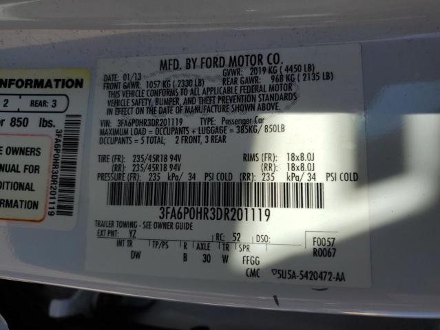 Photo 10 from auction – 2013 FORD FUSION SE with VIN 3FA6P0HR3DR201119