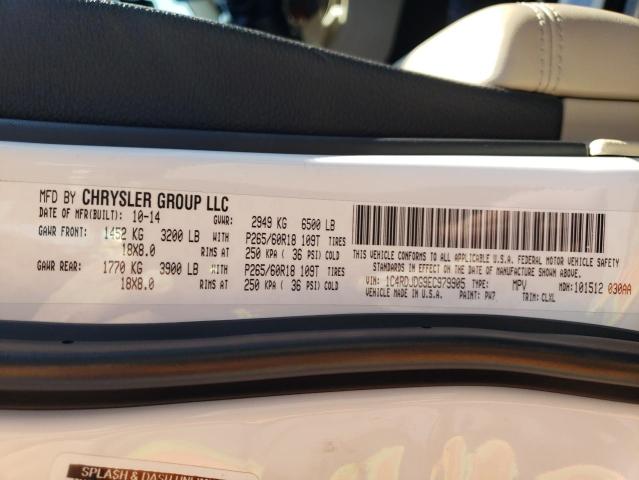 Photo 10 from auction – 2014 DODGE DURANGO LI with VIN 1C4RDJDG9EC979905