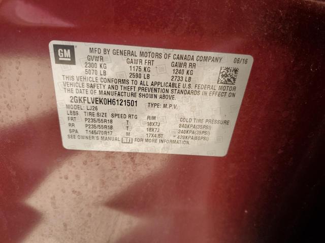 Photo 10 from auction – 2017 GMC TERRAIN DE with VIN 2GKFLVEK0H6121501