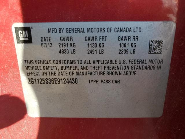 Photo 10 from auction – 2014 CHEVROLET IMPALA LT with VIN 2G1125S36E9124430