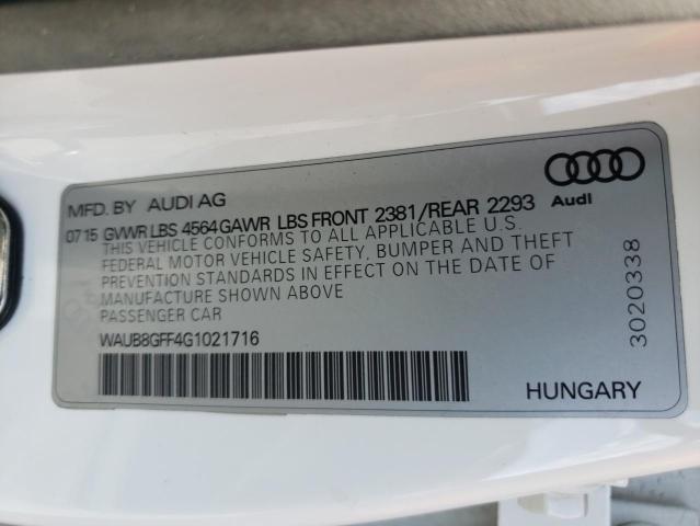 Photo 10 from auction – 2016 AUDI A3 PREMIUM with VIN WAUB8GFF4G1021716