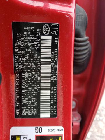 Photo 10 from auction – 2015 TOYOTA COROLLA L with VIN 2T1BURHE3FC433568