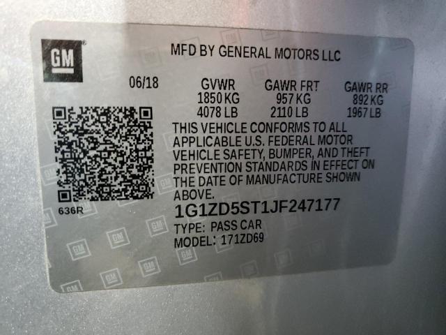 Photo 10 from auction – 2018 CHEVROLET MALIBU LT with VIN 1G1ZD5ST1JF247177