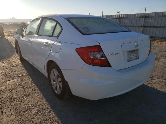 Photo 3 from auction – 2012 HONDA CIVIC LX with VIN 19XFB2F59CE096029