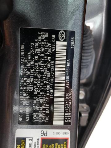 Photo 10 from auction – 2013 TOYOTA CAMRY L with VIN 4T4BF1FK8DR312668