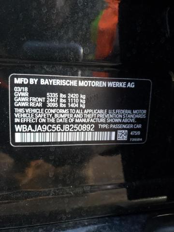 Photo 10 from auction – 2018 BMW 530E with VIN WBAJA9C56JB250892