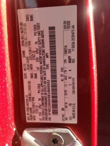 Photo 10 from auction – 2014 FORD ESCAPE with VIN 1FMCU0GX5EUB05553