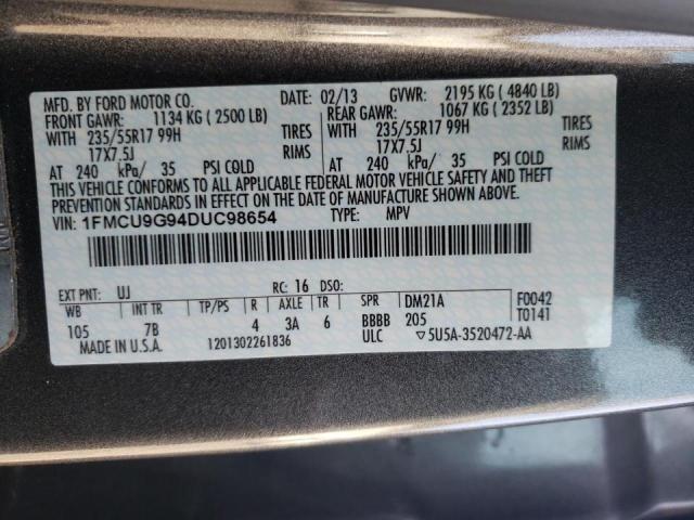 Photo 10 from auction – 2013 FORD ESCAPE SE with VIN 1FMCU9G94DUC98654