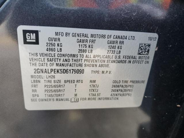 Photo 10 from auction – 2013 CHEVROLET EQUINOX LT with VIN 2GNALPEK5D6179090