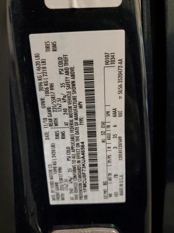 Photo 10 from auction – 2019 FORD ESCAPE S with VIN 1FMCU0F73KUA46564