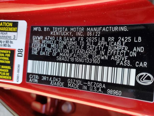 Photo 10 from auction – 2022 LEXUS ES 350 BAS with VIN 58ADZ1B16NU133160