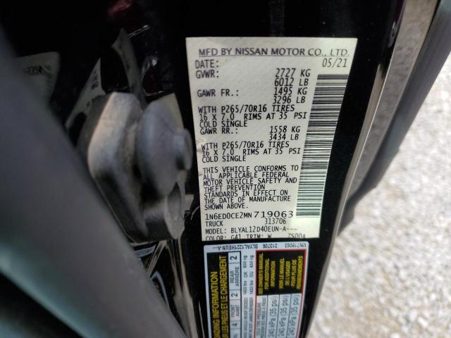 Photo 10 from auction – 2021 NISSAN FRONTIER S with VIN 1N6ED0CE2MN719063