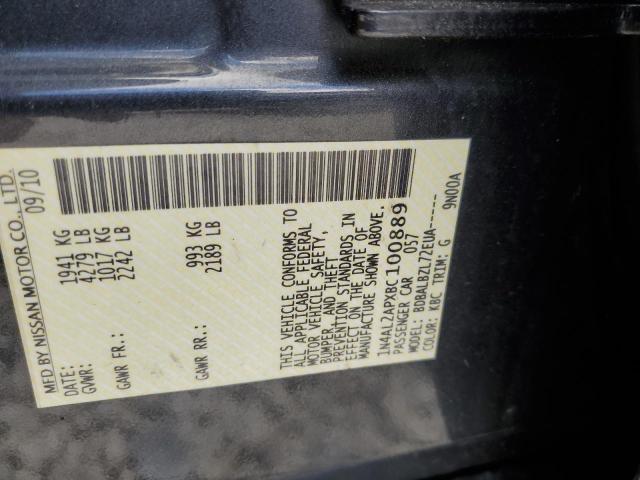Photo 10 from auction – 2011 NISSAN ALTIMA BAS with VIN 1N4AL2APXBC100889