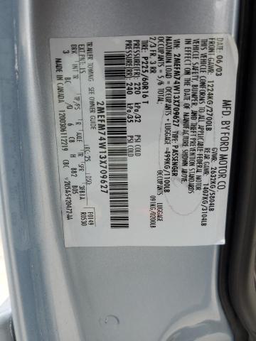 Photo 10 from auction – 2003 MERCURY GRAND MARQ with VIN 2MEFM74W13X709627